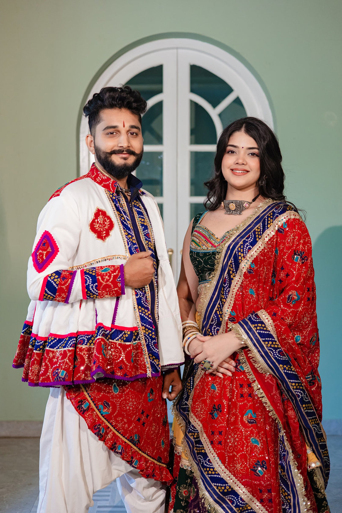 Couple Set (Sunehri Saaj + Ivory White Kedia)