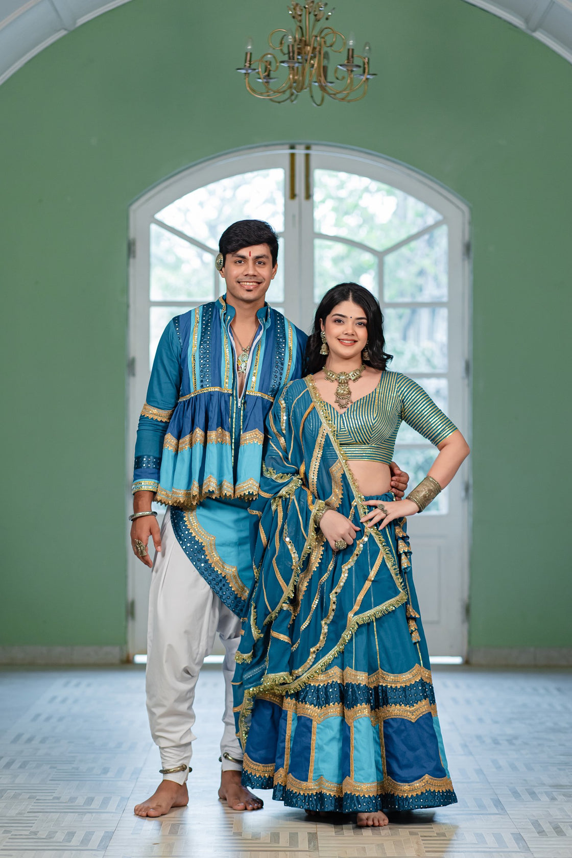 Teal Tara Couple Set