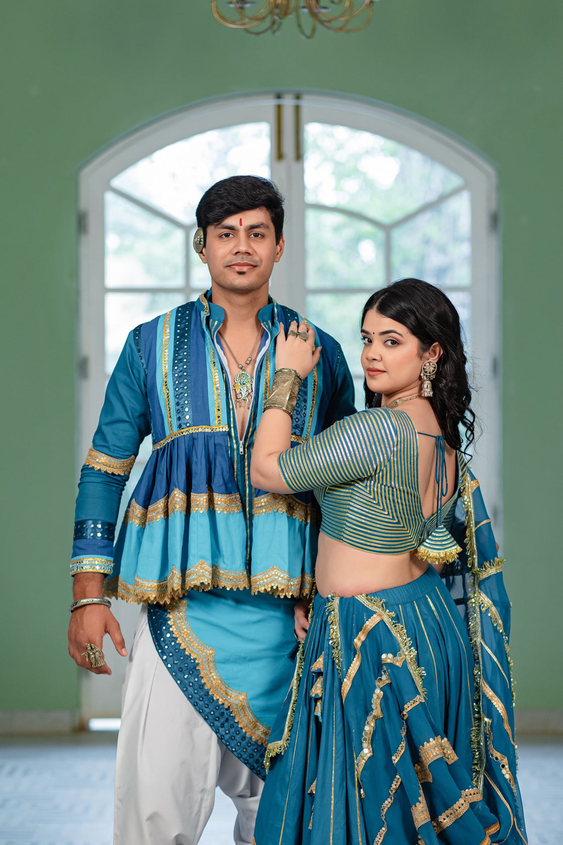 Teal Tara Couple Set