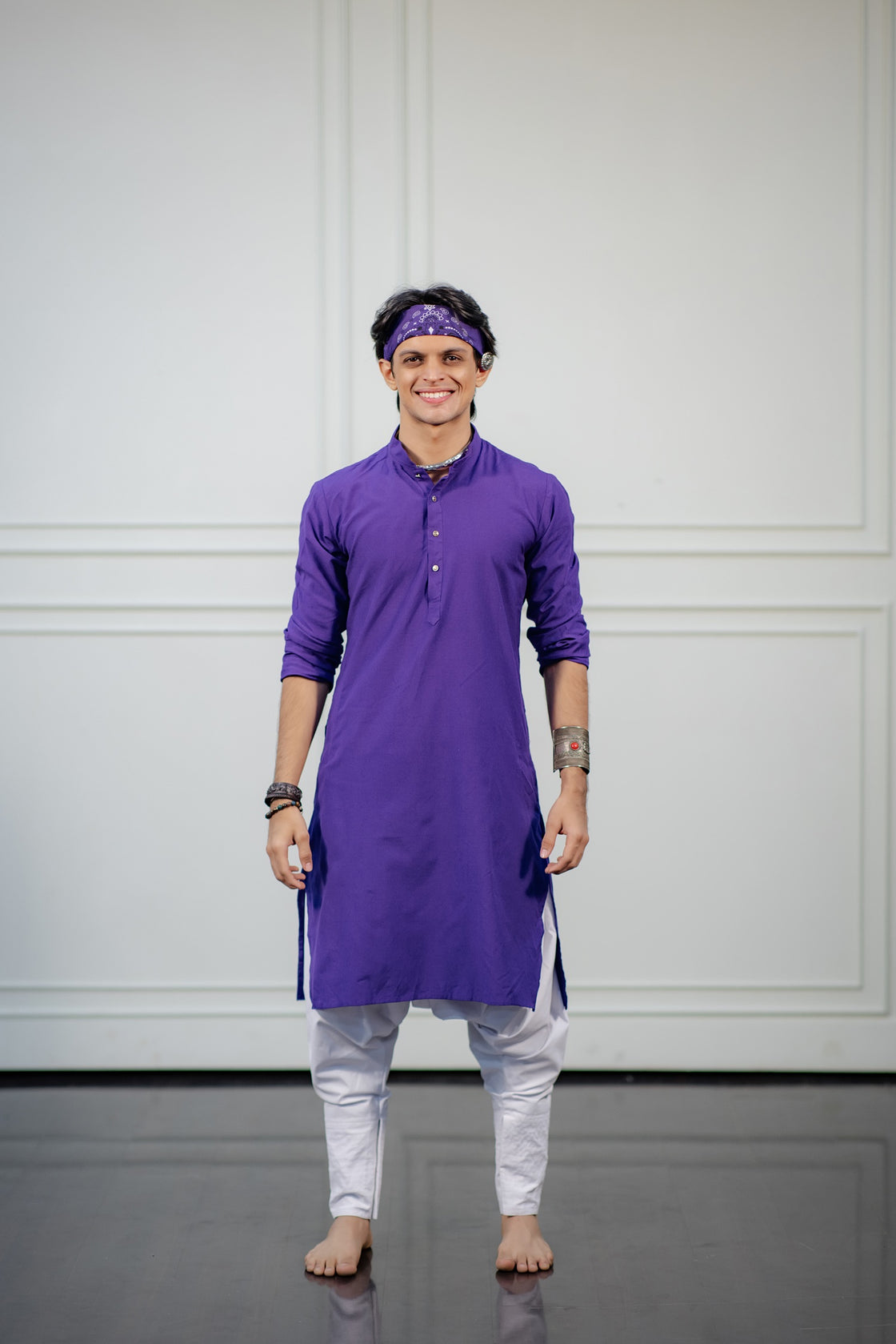 Purple Bloom kurta