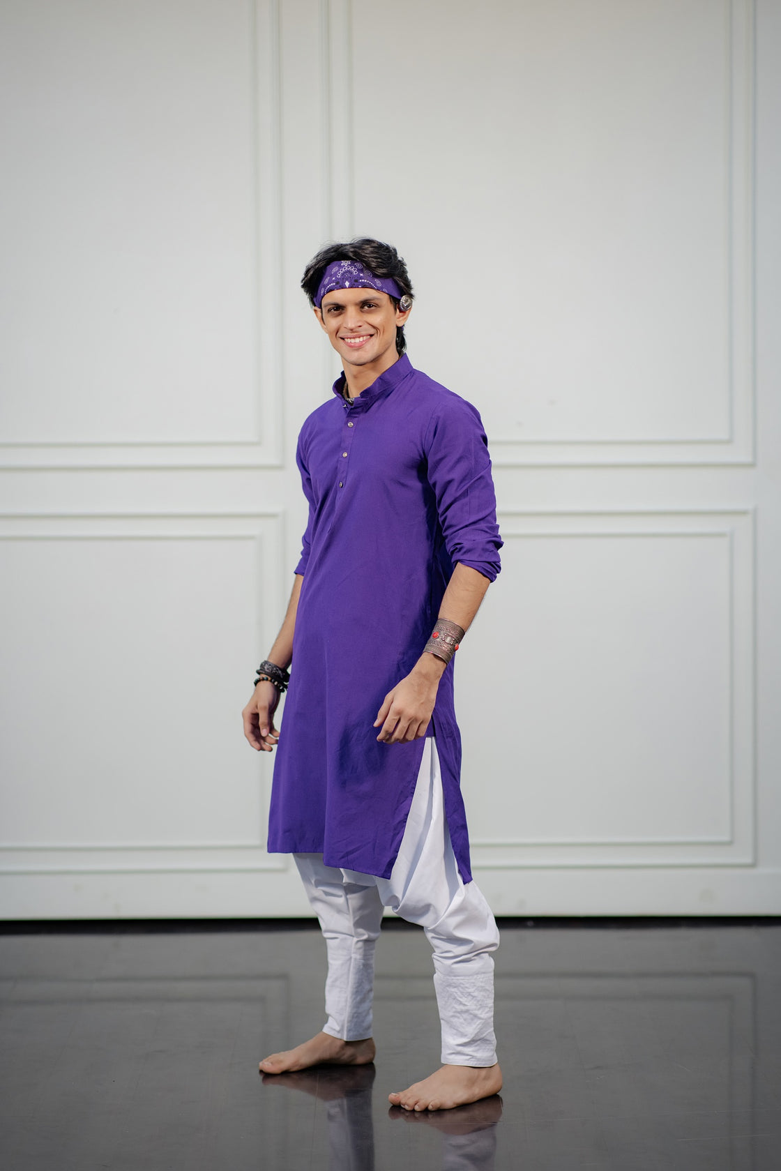 Purple Bloom kurta