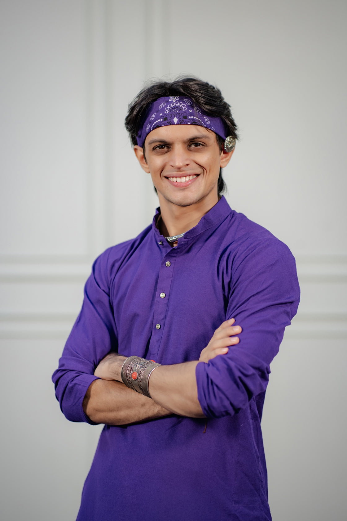 Purple Bloom kurta